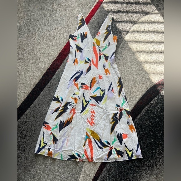 COPY - Marie Oliver Nahla Impressionist Floral Print MIDI Dress - Picture 1 of 5